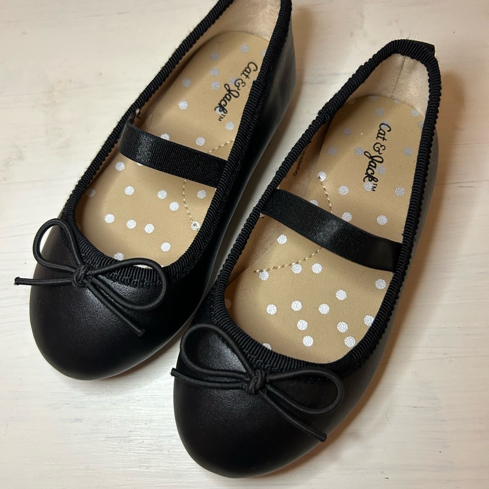 Cat & Jack Black Kids Ballet Flats